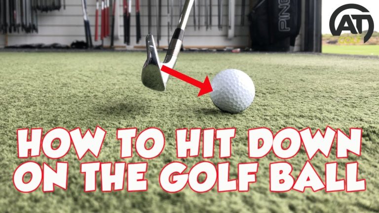 golf how to hit down on the ball